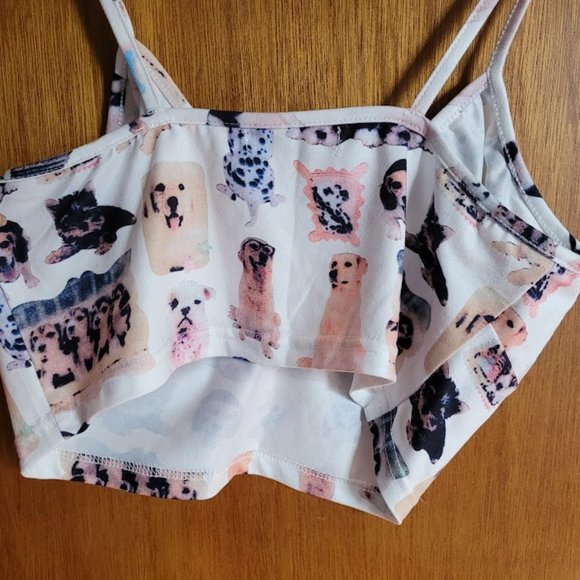 Shein Puppy Tank Crop Top M - Picture 4 of 4